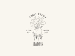 Hand drawn agriculture line art logo