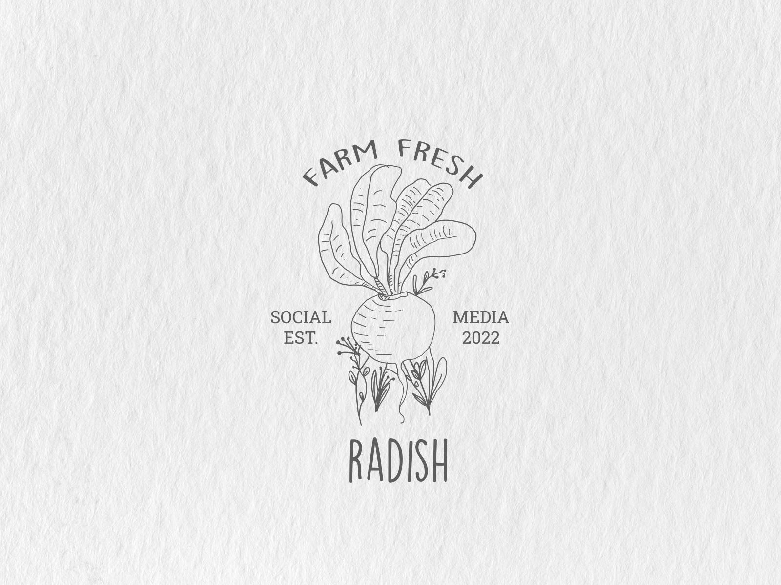 Hand drawn agriculture line art logo