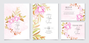 Watercolor floral weedding invitation card- by Nazzasi Chowdhury