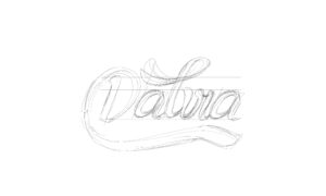 hand-drawn wordmark logo design